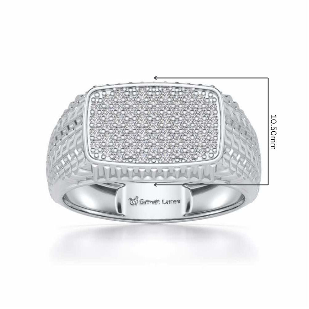 Constellation Silver Ring For Men - White Gold - Image 5