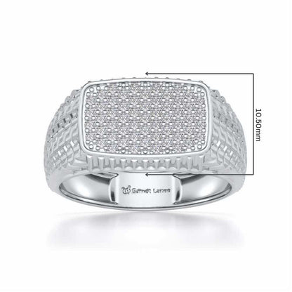 Constellation Silver Ring For Men - White Gold - Image 5