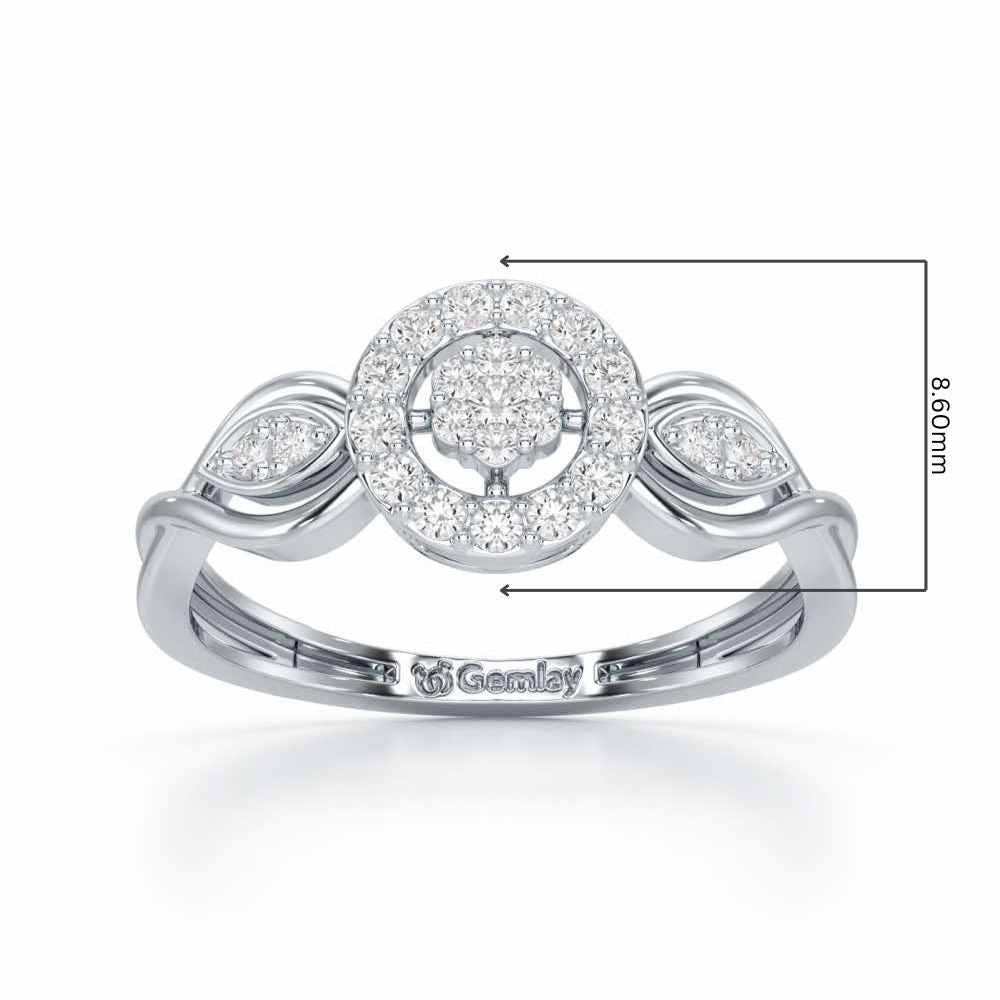 Luminis Attraction Silver Ring - White Gold - Image 2