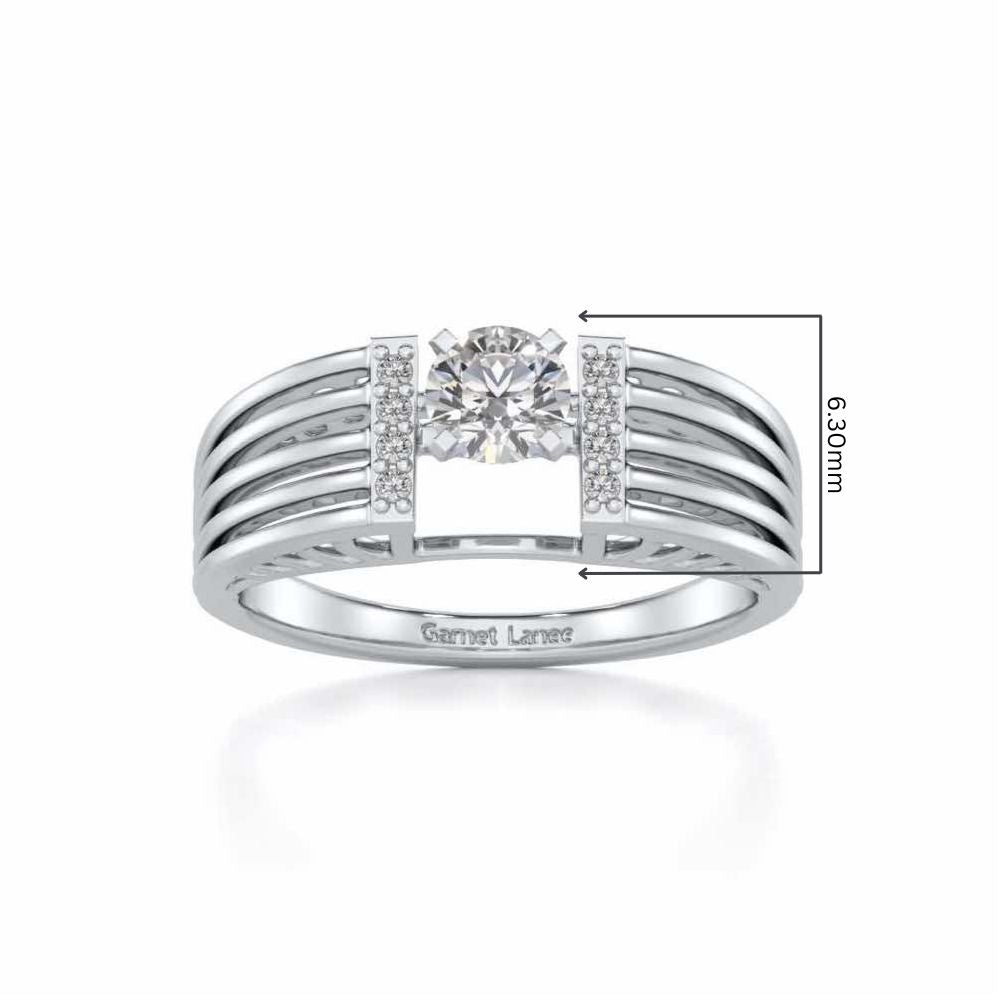 Bringha Solitaire Ring - White Gold - Image 5