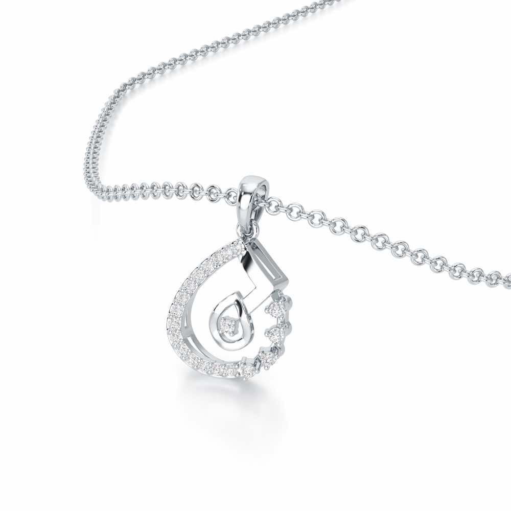 Soft Radiance Silver Pendant - White Gold - Image 2