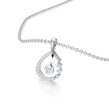 Soft Radiance Silver Pendant - White Gold - Image 2