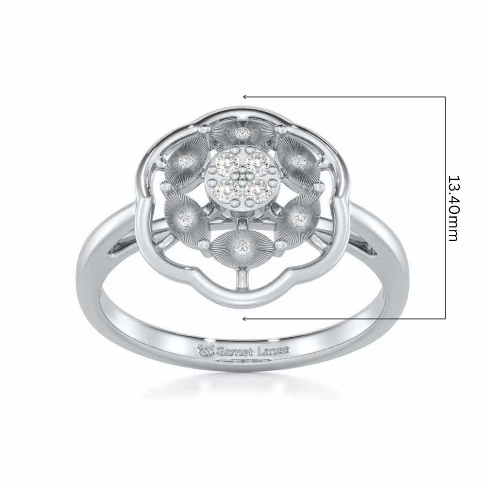 Wonderous Silver Ring - White Gold - Image 5