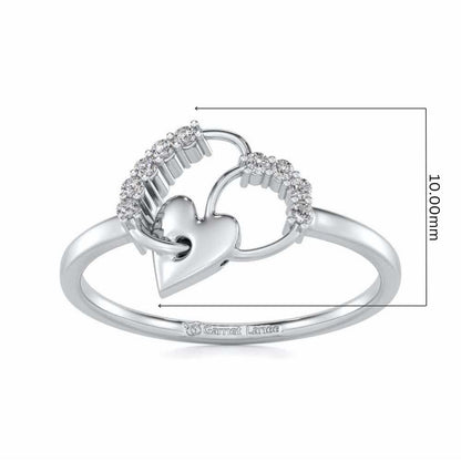 Sewn Love Silver Ring - White Gold - Image 5