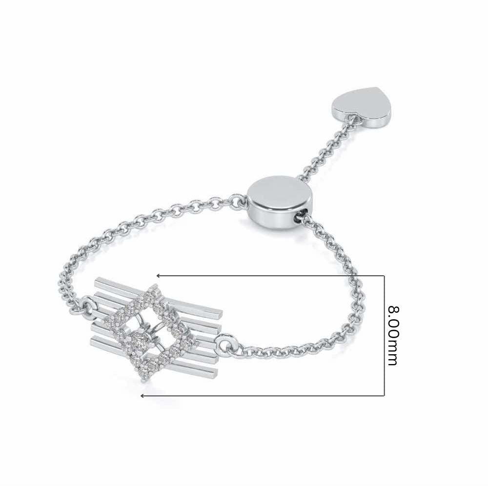 Eleganta Adjustable Silver Ring - White Gold - Image 5