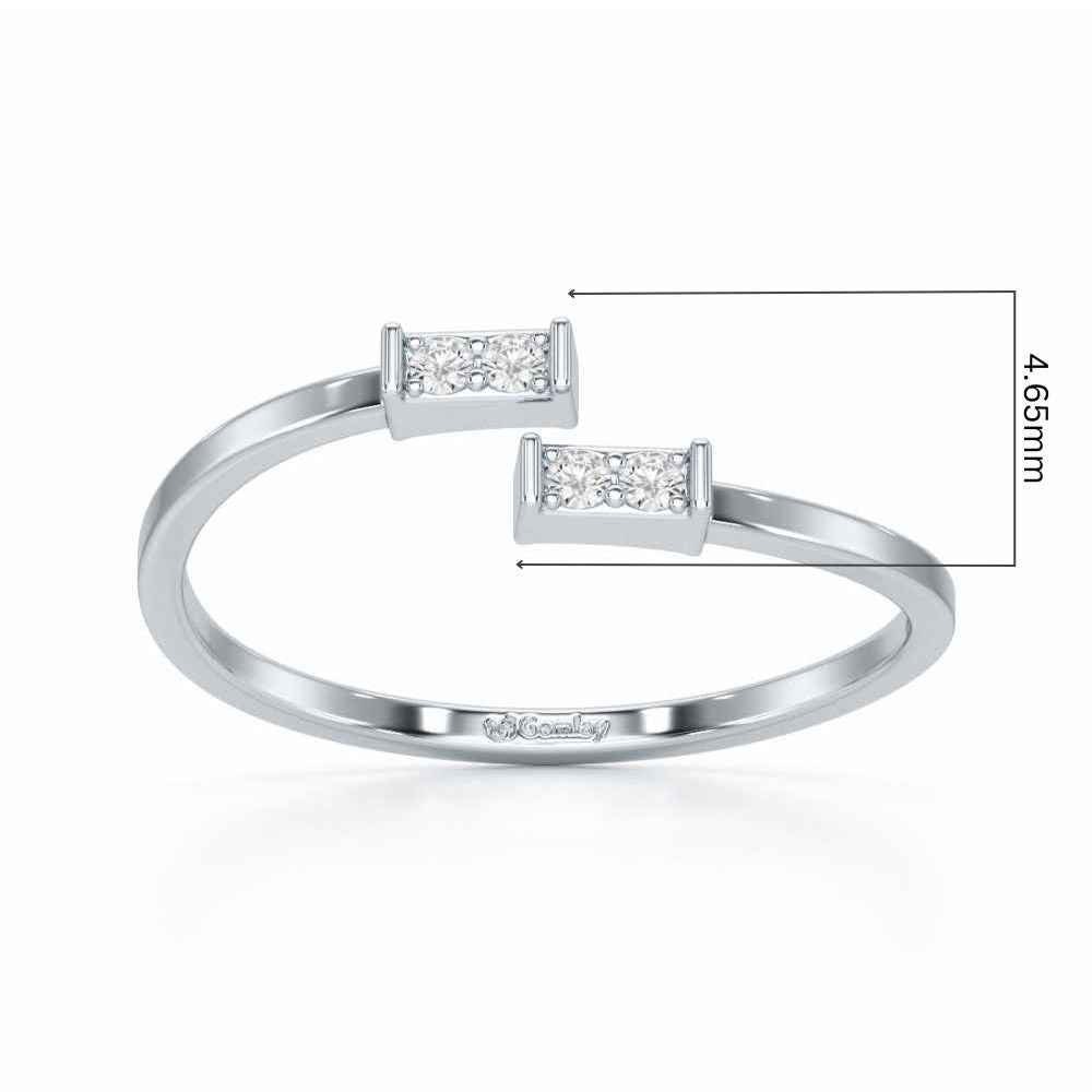 Whisper Thin Silver Ring - White Gold - Image 5