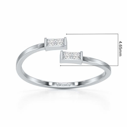 Whisper Thin Silver Ring - White Gold - Image 5