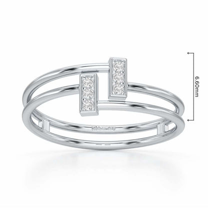 Flawless Slay Silver Ring - White Gold - Image 2