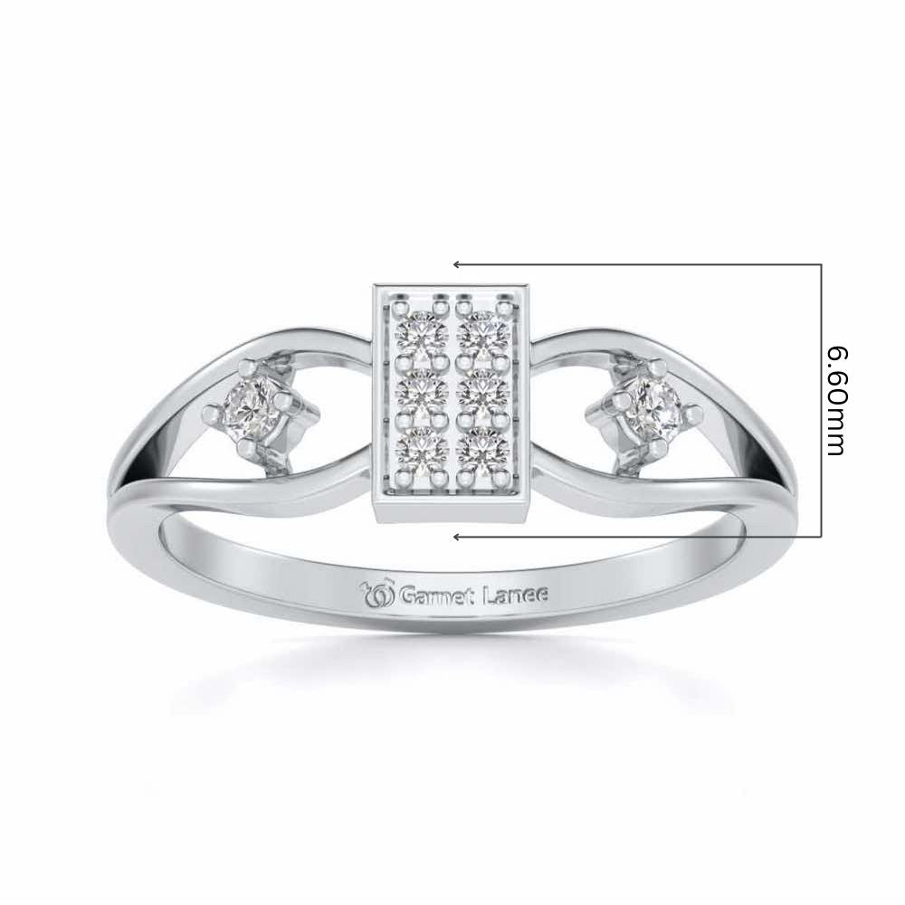 Ella Silver Ring - White Gold - Image 5