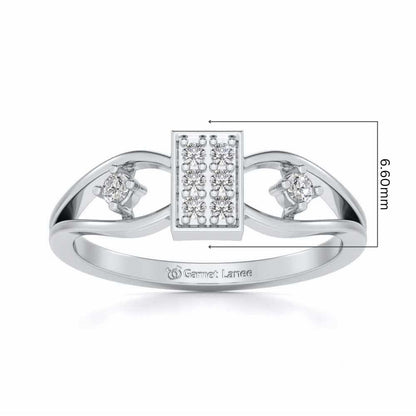 Ella Silver Ring - White Gold - Image 5