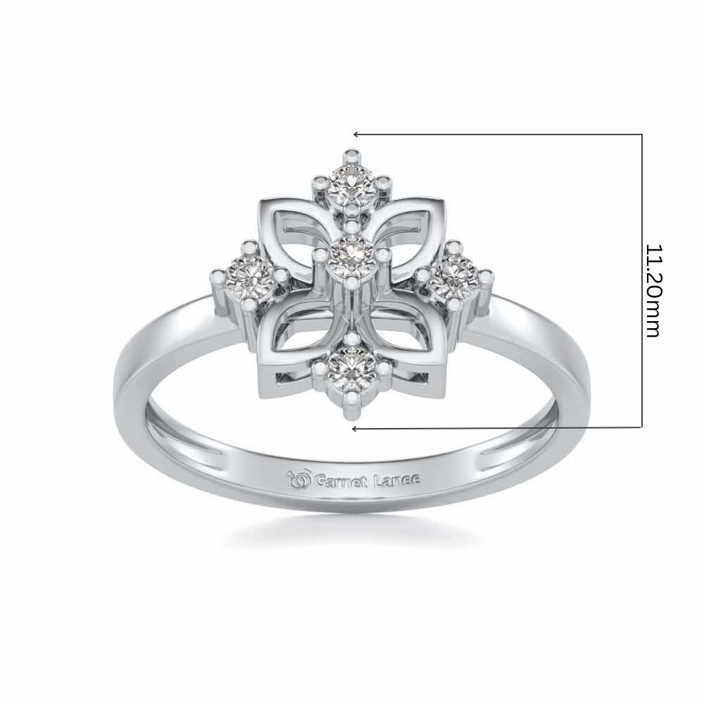 Kamalam Silver Ring - White Gold - Image 5
