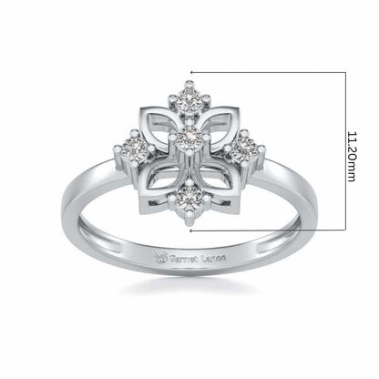 Kamalam Silver Ring - White Gold - Image 5