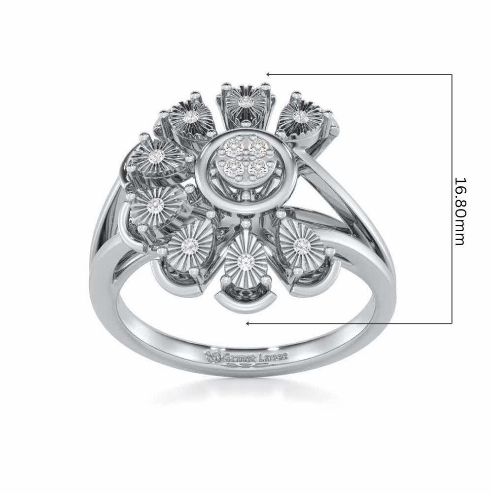 Zest Glow Silver Ring - White Gold - Image 5