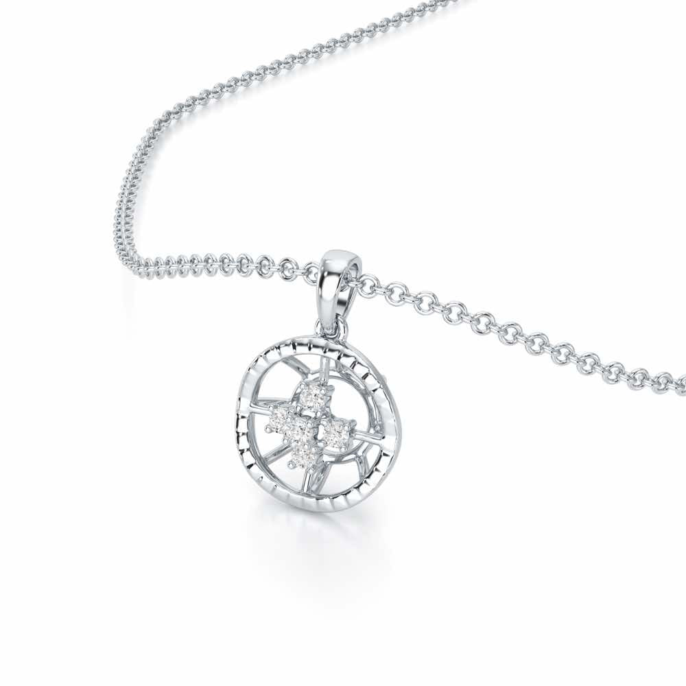 Dawn Light Silver Pendant - White Gold - Image 2