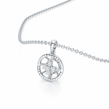Dawn Light Silver Pendant - White Gold - Image 2