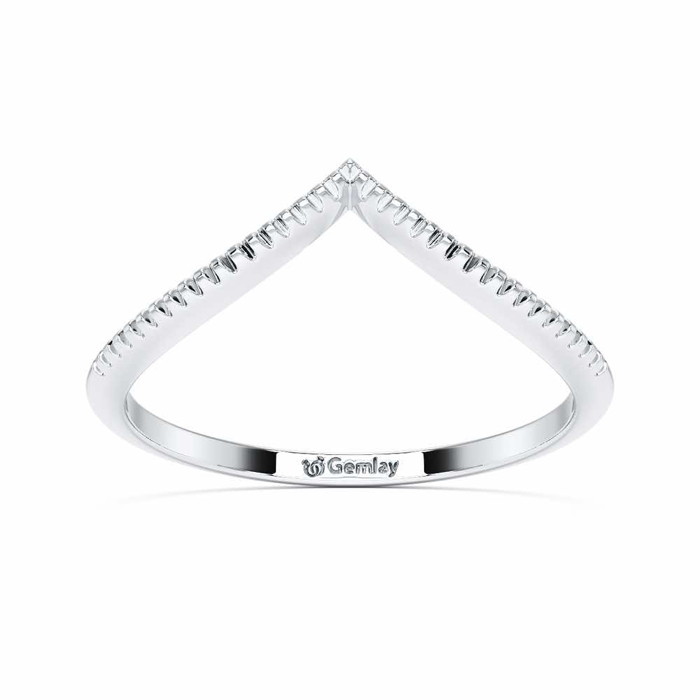 Glena Apex Silver Ring - White Gold - Image 2