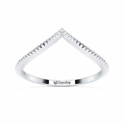 Glena Apex Silver Ring - White Gold - Image 2