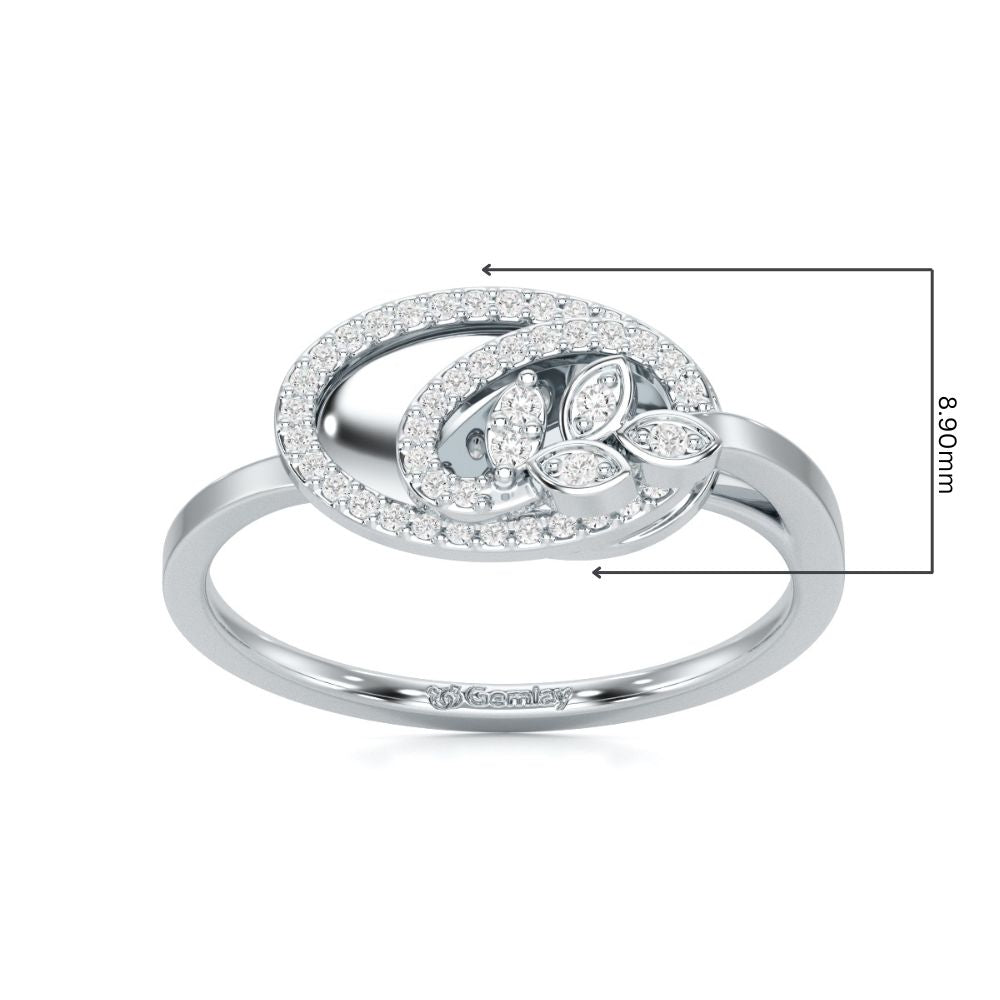 Sublime Growth Silver Ring - White Gold - Image 5