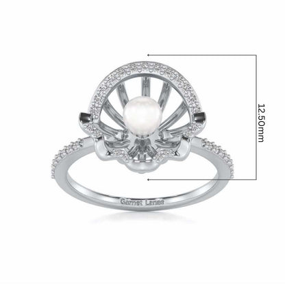 Mandem Silver Pearl Ring - White Gold - Image 5