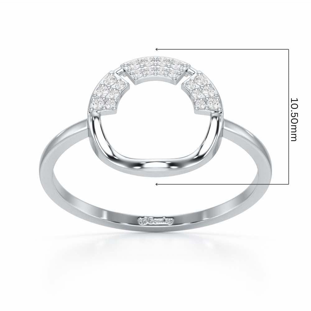 Heavenly Halo Silver Ring - White Gold - Image 5