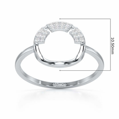 Heavenly Halo Silver Ring - White Gold - Image 5