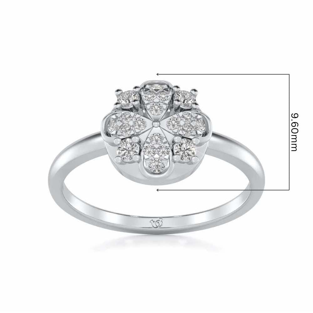 Suave Glow Silver Ring - White Gold - Image 5