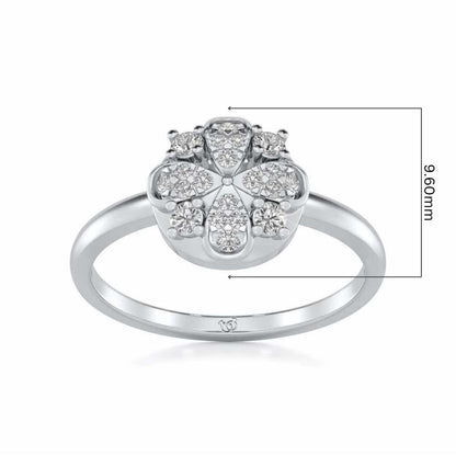 Suave Glow Silver Ring - White Gold - Image 5