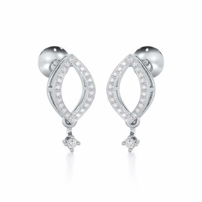 Ocean Serenity Silver Earrings - White Gold - Image 2