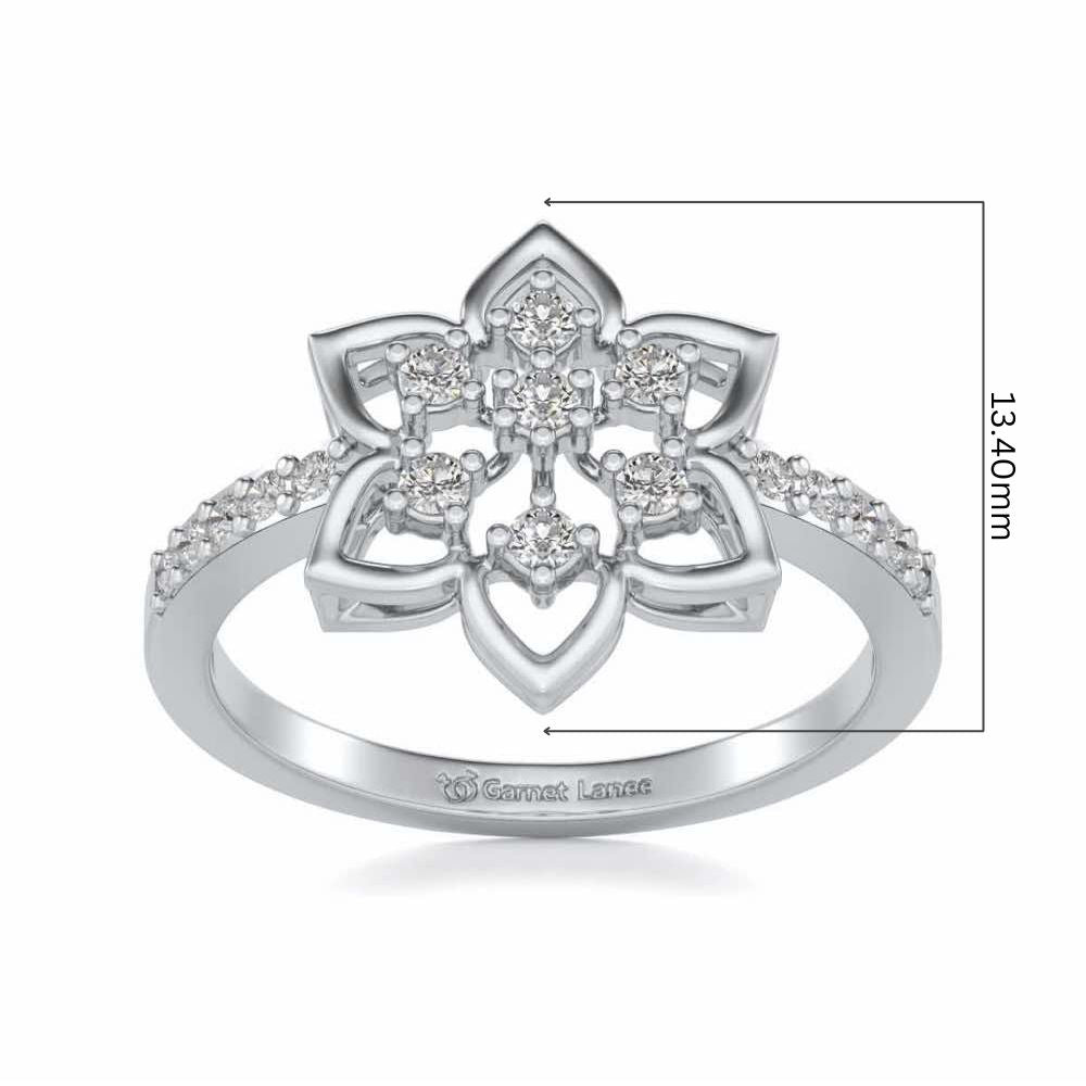 Ekaja Silver Ring - White Gold - Image 5