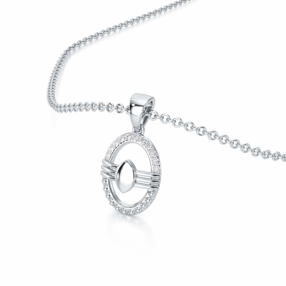 Trinetradhari Silver Pendant - White Gold - Image 2