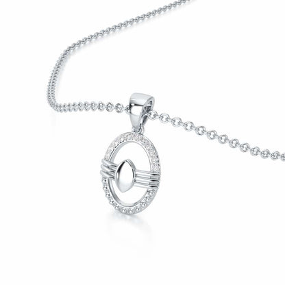 Trinetradhari Silver Pendant - White Gold - Image 2