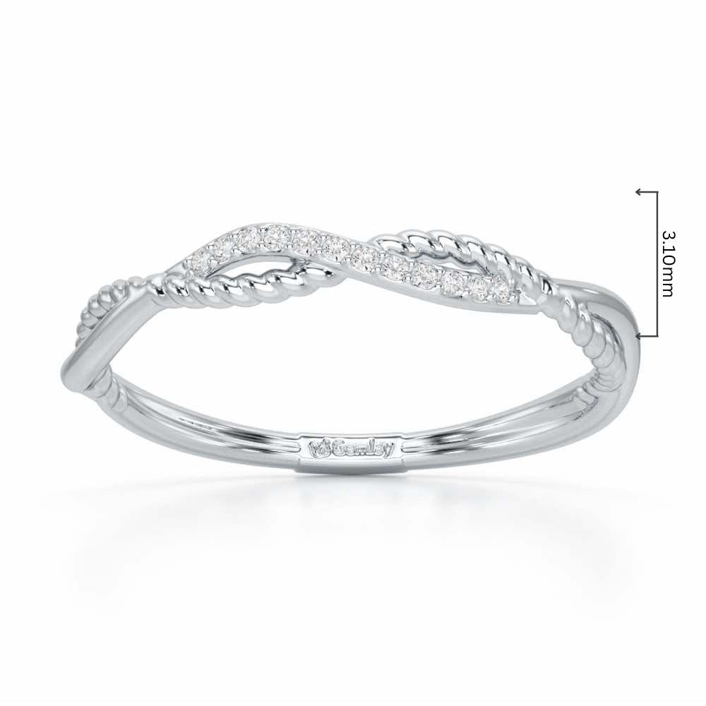 Turning Glowy Silver Ring - White Gold - Image 2