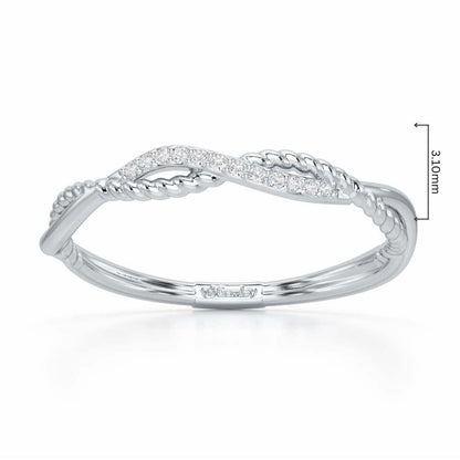 Turning Glowy Silver Ring - White Gold - Image 2