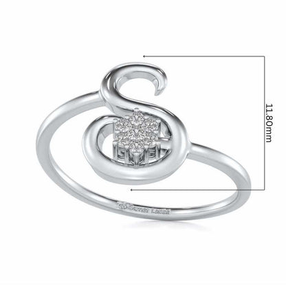 Flora S Silver Ring - White Gold - Image 5