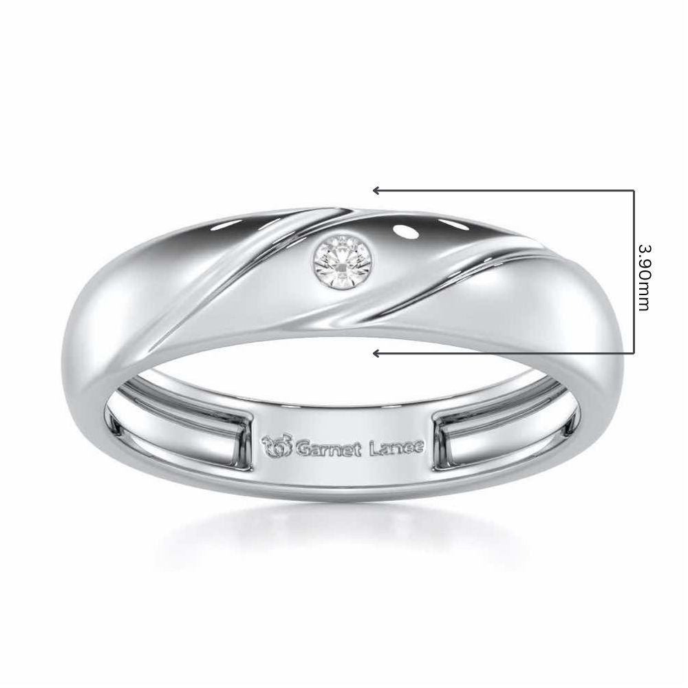 Noble Crest Men Solitaire Ring - White Gold - Image 5