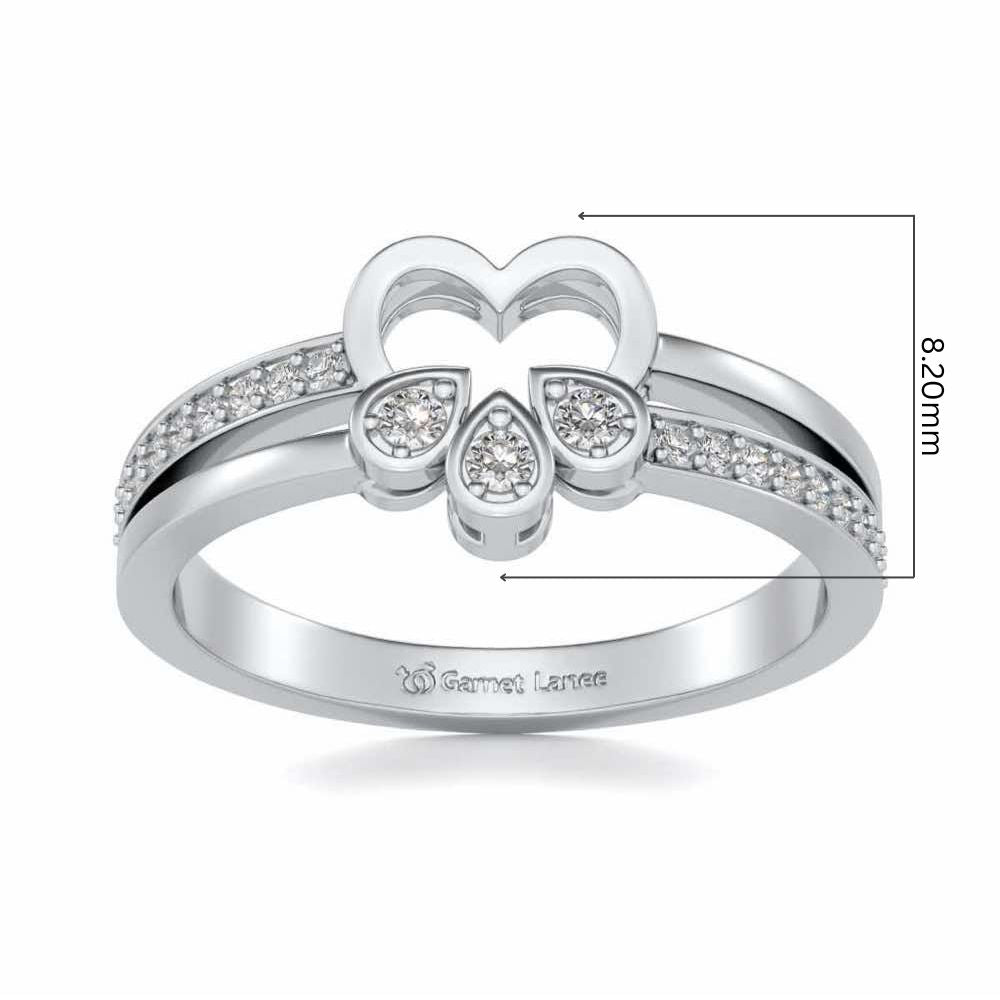 Incompletely Complete Silver Ring - White Gold - Image 5
