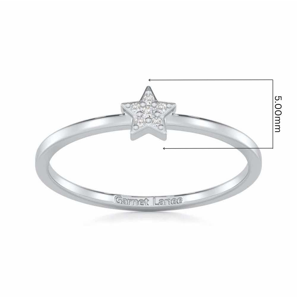 Opulent Star Silver Ring - White Gold - Image 5