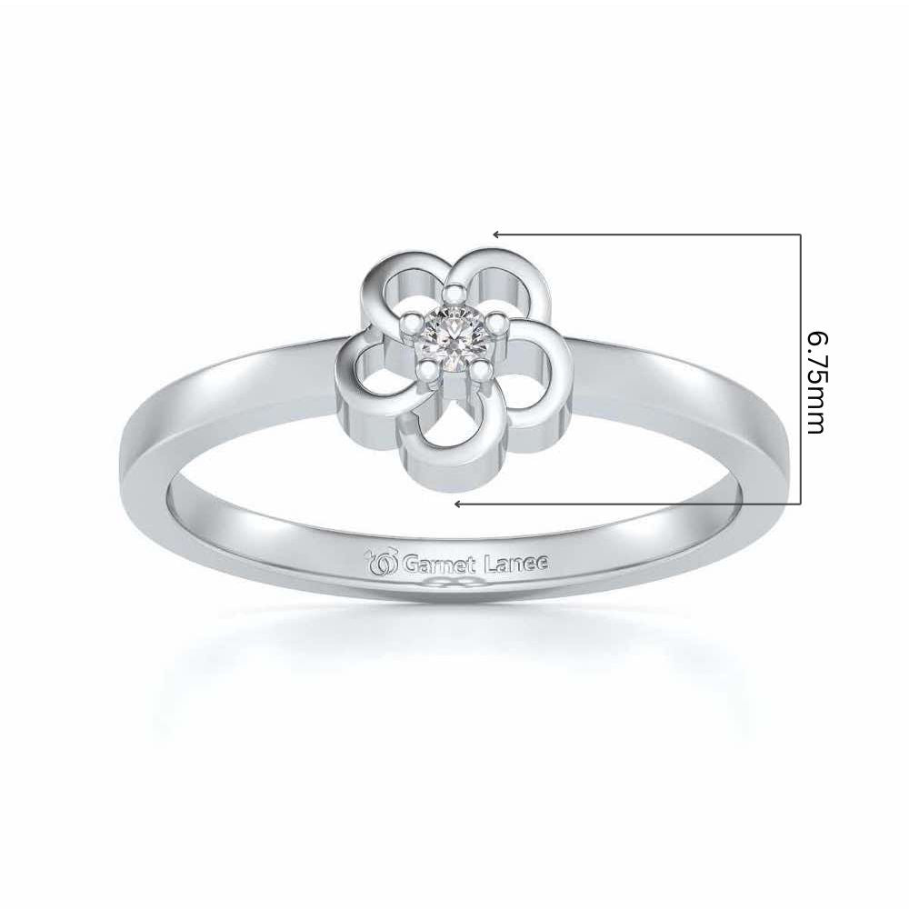 Aliaa Silver Ring - White Gold - Image 5