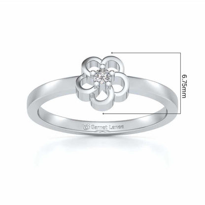 Aliaa Silver Ring - White Gold - Image 5