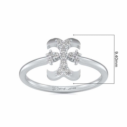 Royal I Silver Ring - White Gold - Image 5