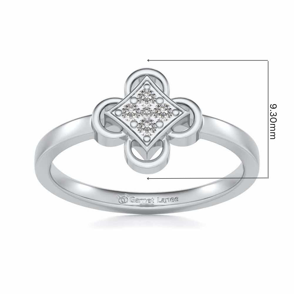 Harinakshi Silver Ring - White Gold - Image 5