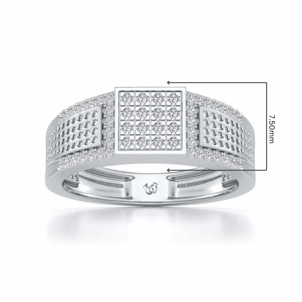 Chivilrous Silver Ring For Men - White Gold - Image 5