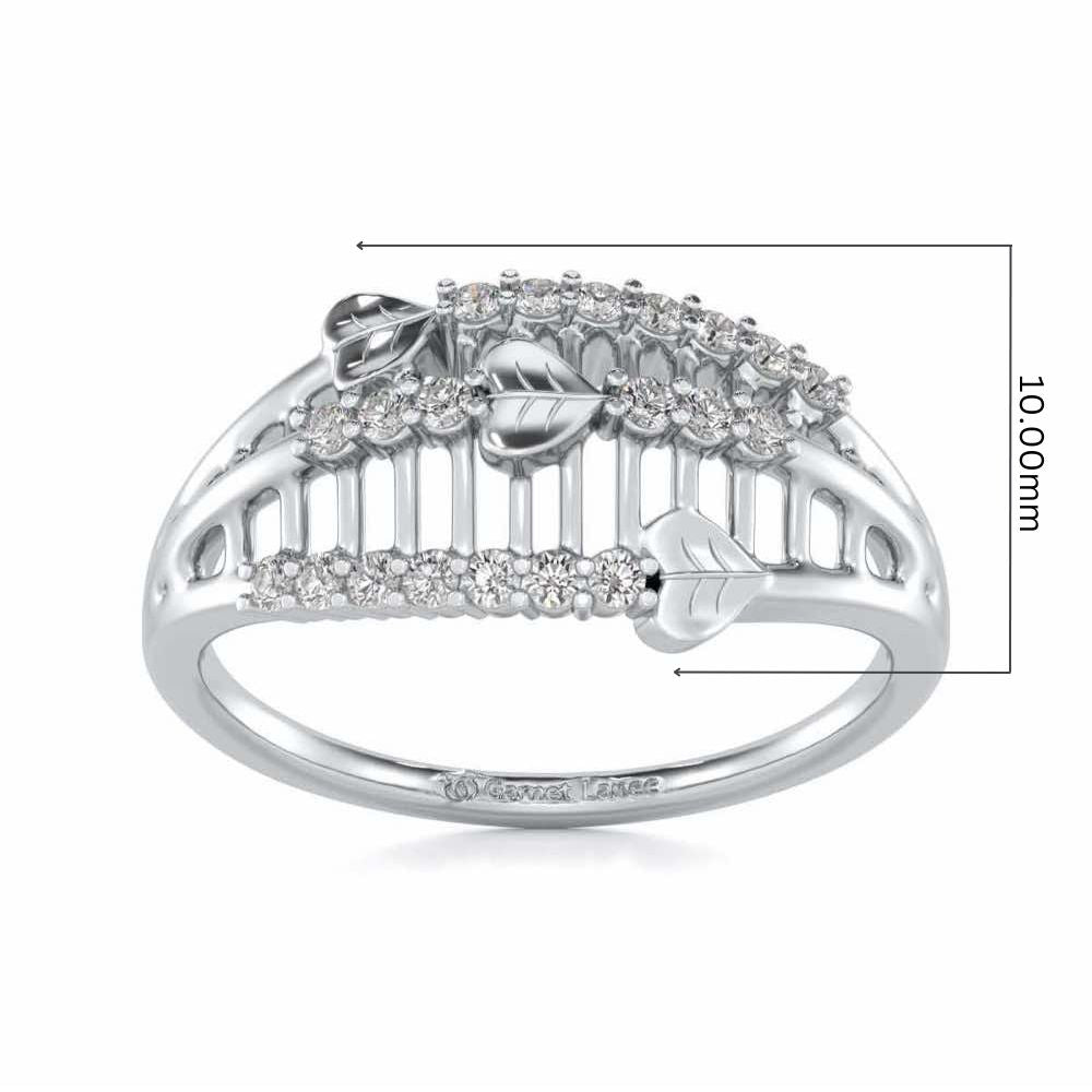 Heart Glow Silver Ring - White Gold - Image 5