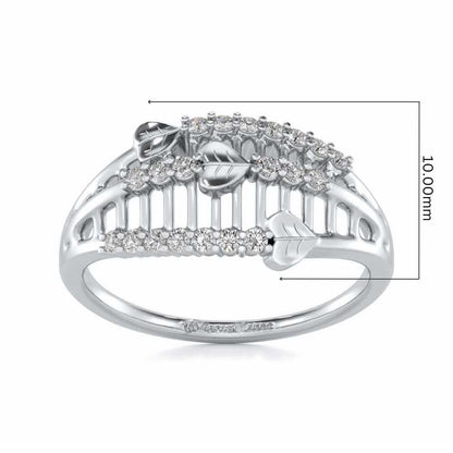 Heart Glow Silver Ring - White Gold - Image 5