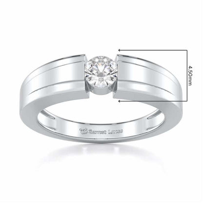 Valor Spark Men Solitaire Ring - White Gold - Image 5