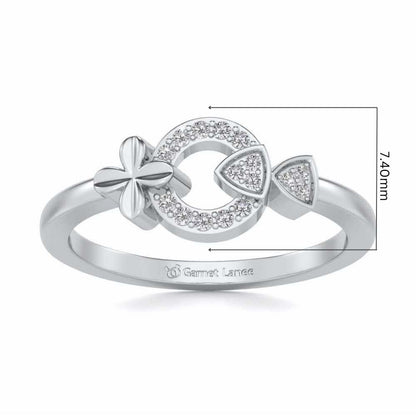 Ela Silver Ring - White Gold - Image 5
