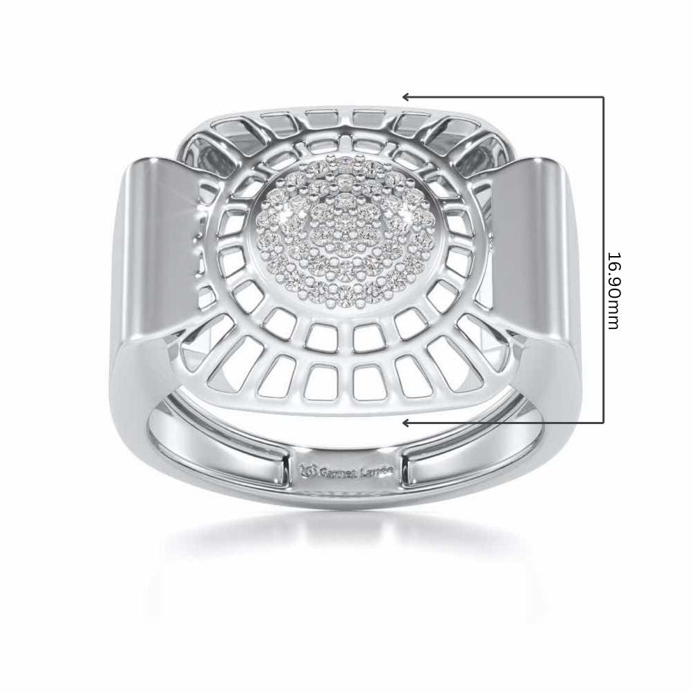 Heroic Silver Ring For Men - White Gold - Image 5