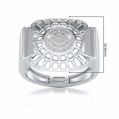 Heroic Silver Ring For Men - White Gold - Image 5