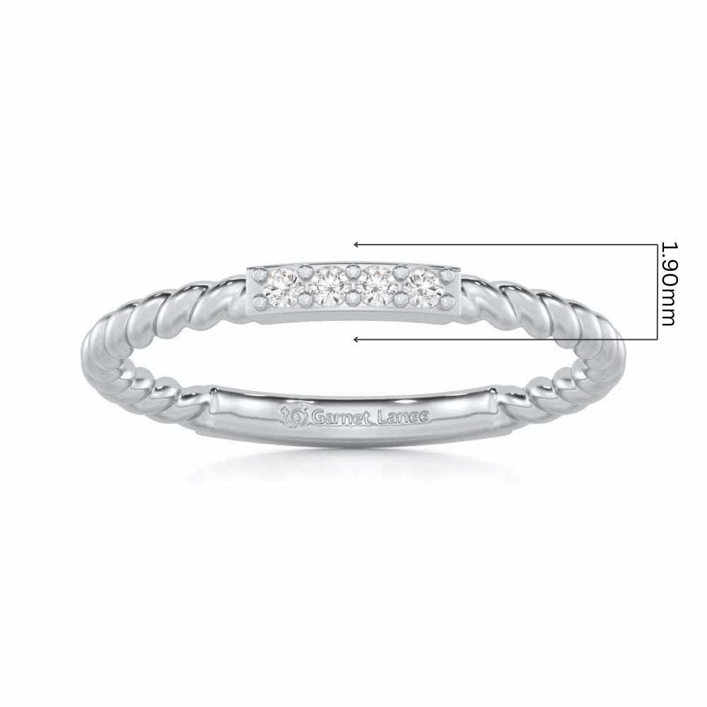 Serendipity Glow Silver Ring - White Gold - Image 5