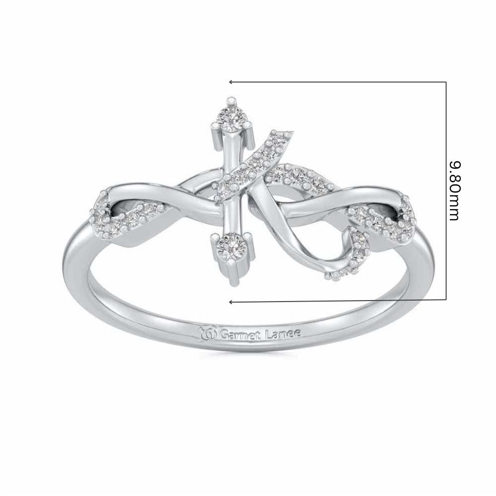 Dazzling K Silver Ring - White Gold - Image 5